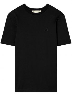 T-shirt brodé Tory Burch noir