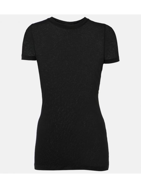 Βαμβακερή μπλούζα από ζέρσεϋ Wardrobe.nyc μαύρο