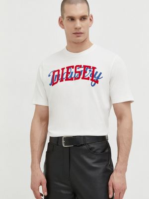 Pamučna majica Diesel bež