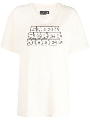 Βαμβακερή μπλούζα με σχέδιο Smfk