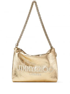 Usnjena torbica za čez ramo Jimmy Choo zlata