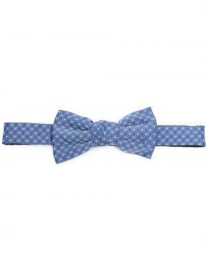 Cravate en soie à imprimé en jacquard Lanvin bleu