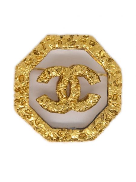 Broche plaqué or Chanel Pre-owned