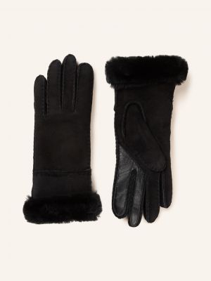 Rękawiczki skórzane Ugg czarne