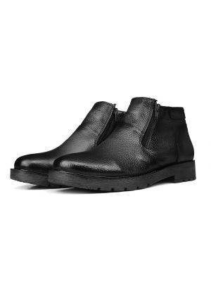 Кожаные ботинки челси на молнии Ducavelli черные