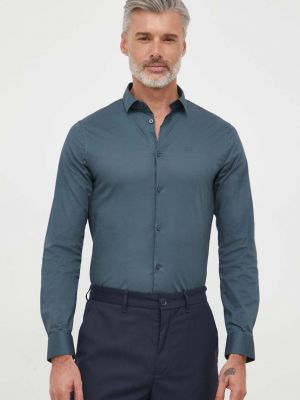 Slim fit košile Armani Exchange modrá