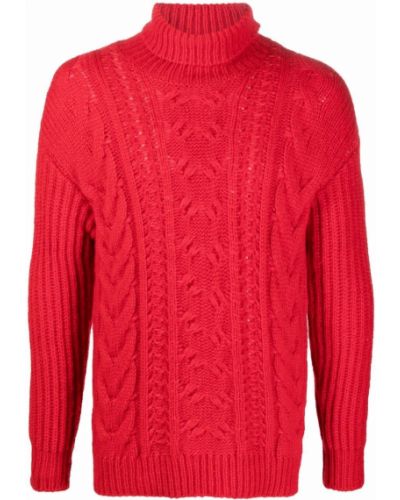 Jersey de cuello vuelto de tela jersey Roberto Collina rojo