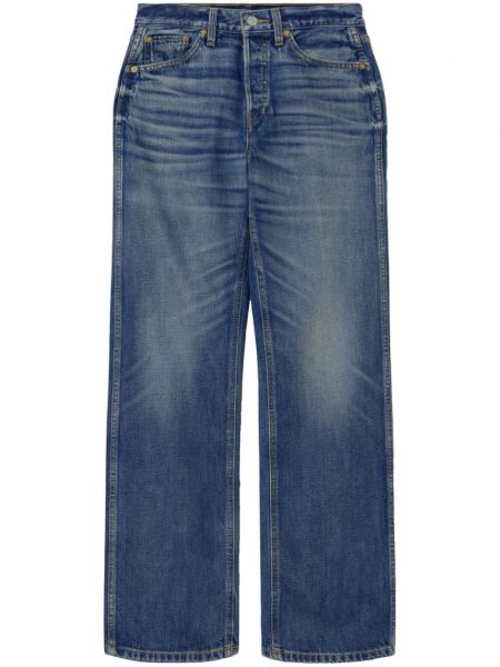 Højtaljet straight jeans Re/done blå