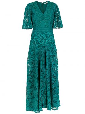 Вечерна рокля с дантела Martha Medeiros зелено