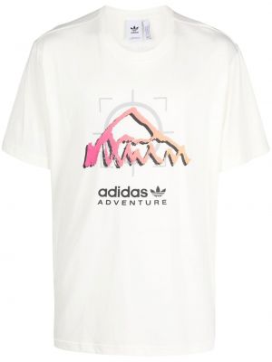 Bomull t-skjorte Adidas hvit