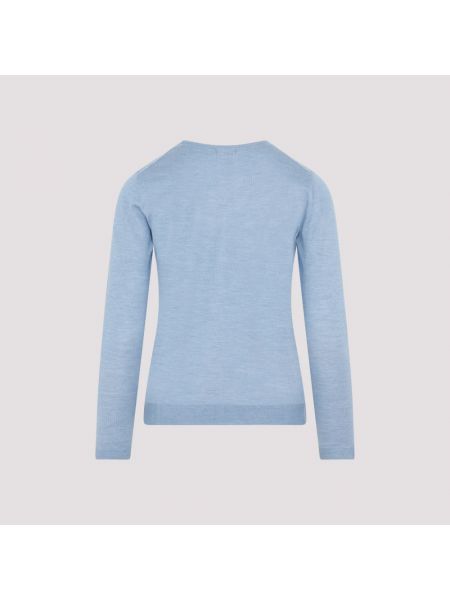 Sweter z kaszmiru Akris niebieski