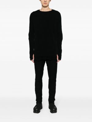 Vlněný svetr s oděrkami Masnada černý