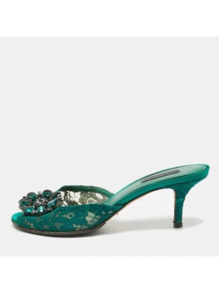 Spitzen sandale mit spitzer schuhkappe Dolce & Gabbana Pre-owned grün