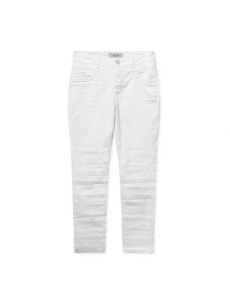 Haftowane jeansy z wysoką talią Mos Mosh białe