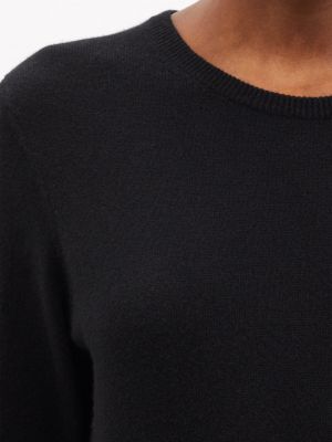 Кашемировый свитер с круглым вырезом Raey черный