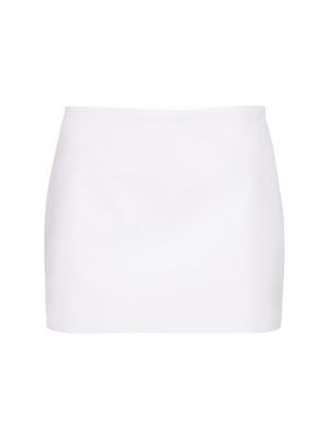 Mini falda de algodón Interior blanco