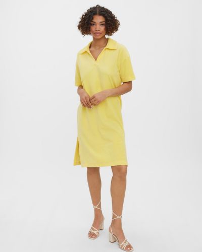 Mini suknele Vero Moda geltona