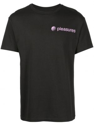 Camiseta con estampado Pleasures negro
