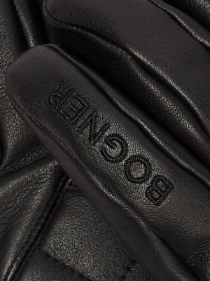 Стеганые кожаные перчатки Bogner черные