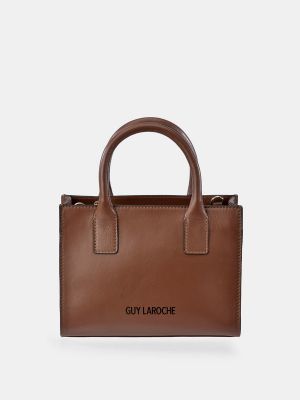 Кожаная сумка Guy Laroche коричневая