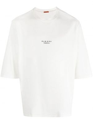 Памучна тениска бродирана Barena бяло