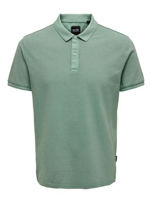 Polo marškinėliai slim fit Only & Sons žalia