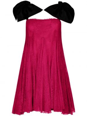 Коктейлна рокля с панделка с дантела Nina Ricci