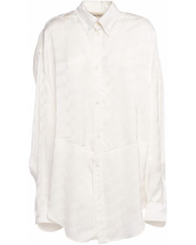 Žakárová košeľa Balenciaga biela