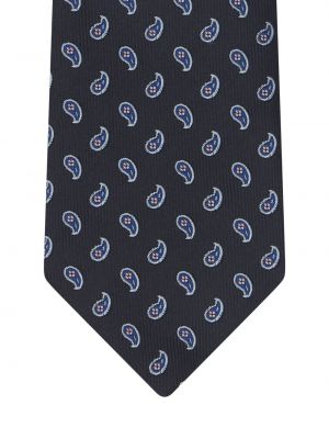 Seiden krawatte mit print mit paisleymuster Etro blau
