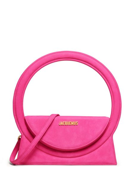 Велурени чанта Jacquemus розово