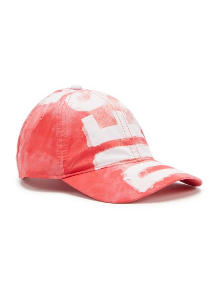 Nylonowa czapka z daszkiem Diesel czerwona