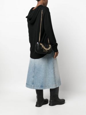 Pikowana torba na ramię w gwiazdy Versace Jeans Couture
