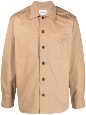 Marškiniai Maison Kitsuné ruda