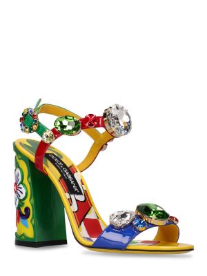 Sandale din piele de lac Dolce & Gabbana