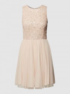 Sukienka mini Lace & Beads różowa