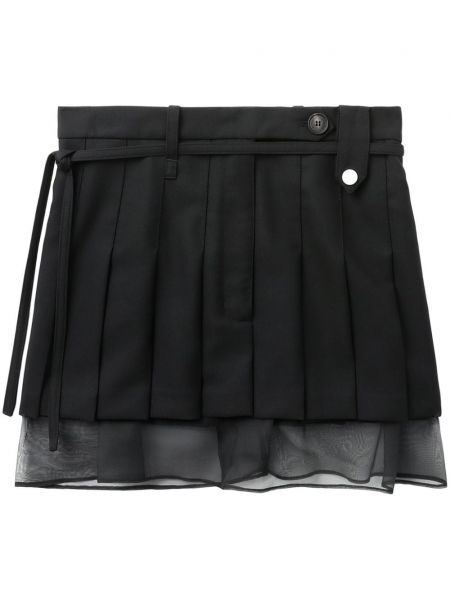 Plisované mini sukně Egonlab černé