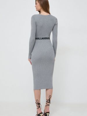 Uska mini haljina Karl Lagerfeld siva