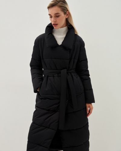 Стеганое пальто Zarina, черное