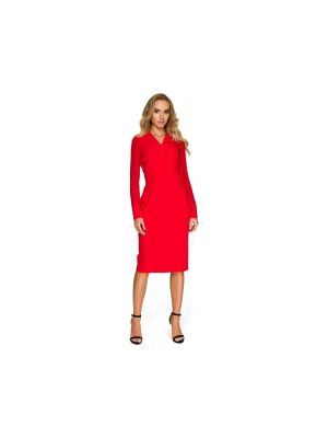 Šifonové pouzdrové šaty Style červené