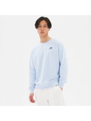 Sweatshirt mit rundhalsausschnitt aus baumwoll New Balance blau