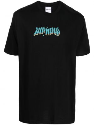 T-shirt con stampa a maniche corte Ripndip nero