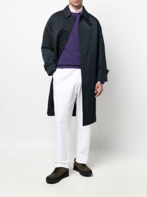 Pull en laine col rond Mackintosh violet