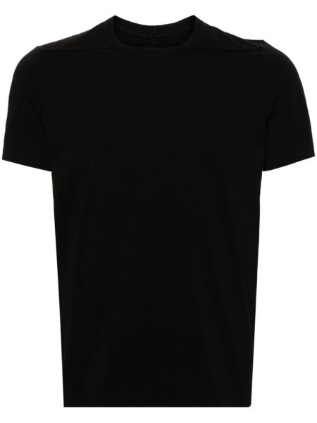 T-shirt aus baumwoll mit rundem ausschnitt Rick Owens schwarz