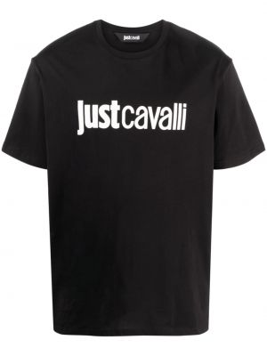 T-shirt con stampa Just Cavalli nero
