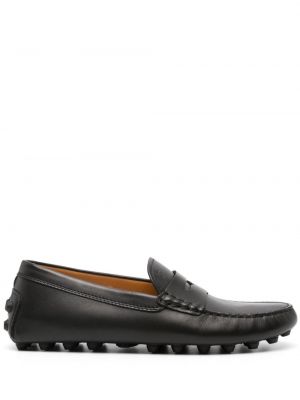 Kožené loafersy Tod's čierna