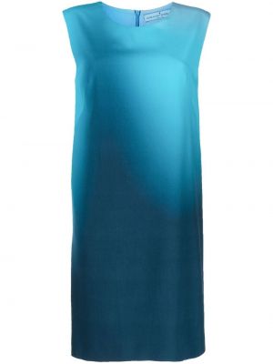 Sukienka bez rękawów gradientowa Ermanno Scervino niebieska