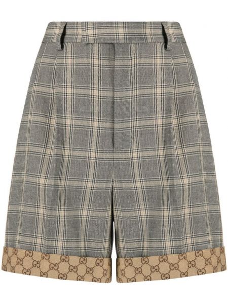 Linned bermudashorts Gucci grå