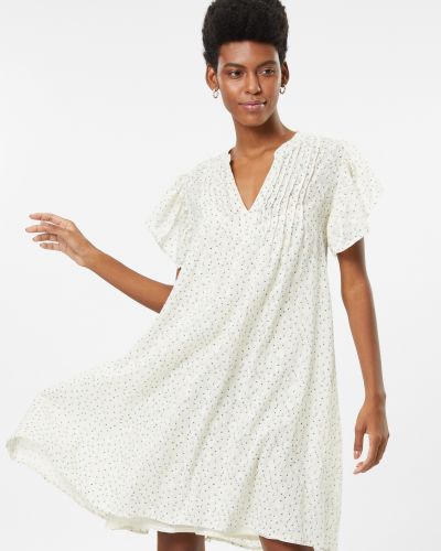 Памучна рокля тип риза Lollys Laundry бяло