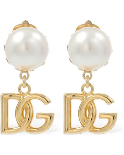 Naušnice sa perlicama Dolce & Gabbana zlatna