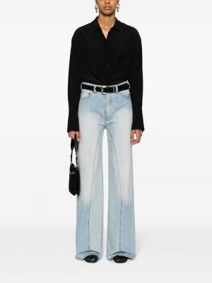 Jeansy bawełniane relaxed fit Victoria Beckham